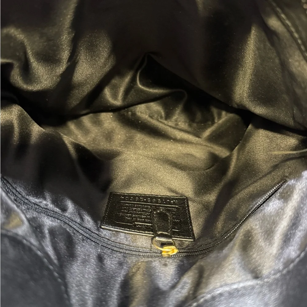 Coach Black Madison Phoebe Shoulder Bag with python-print side panels. EUC - Picture 14 of 15